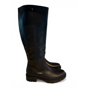 Women's Brand New Eddie Bauer Black Tall Chloe Leather Lug Boots 11M Classic